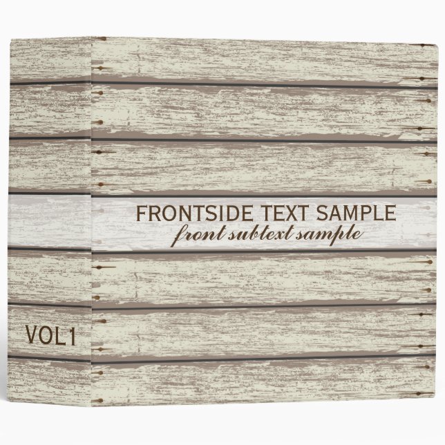 Classeur Planks de bois de rustic (Devant/Côté)