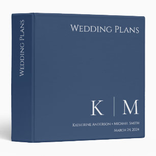 Classeur Plans bleu foncé et Mariage blanc -