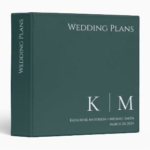 Classeur Plans Emerald Green et White-Mariage-