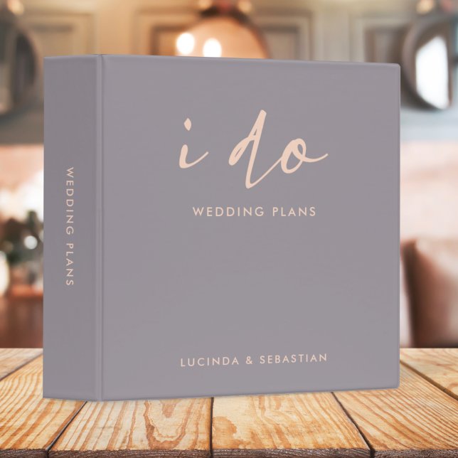 Classeur Plans mariages | Moderne minimaliste Élégant Je fa (Créateur téléchargé)