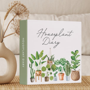 Classeur Plante d'intérieur Aquarelle Boho Jardinage