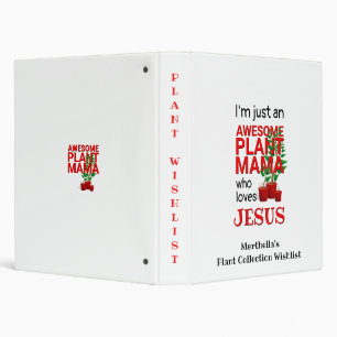 Classeur Plante PERSONNALISÉ MAMA AIME JÉSUS