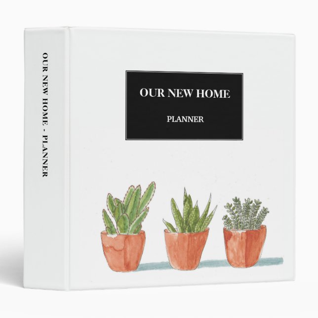 Classeur Plantes en pointillés Notre nouvel organisateur à  (Devant/Côté)