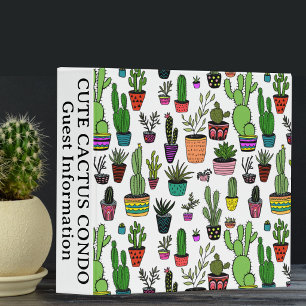 Classeur Plantes en Pot Cactées Mignonnes Info Invités Loca