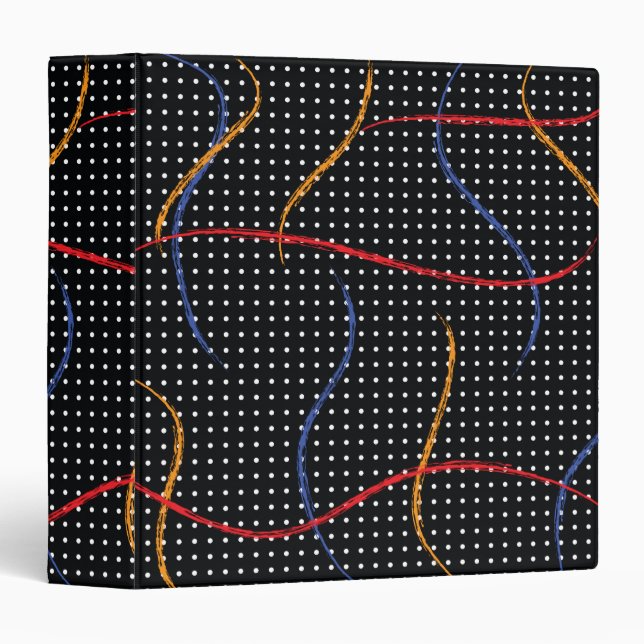 Classeur Plaque et points de peinture rétro (Devant/Côté)