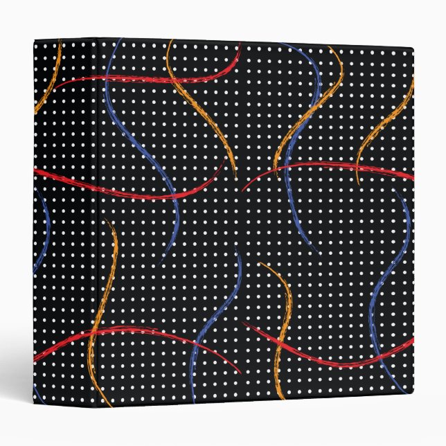 Classeur Plaque et points de peinture rétro (Devant/Côté)