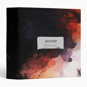 Classeur Plaques de peinture Abstraites modernes noir orang