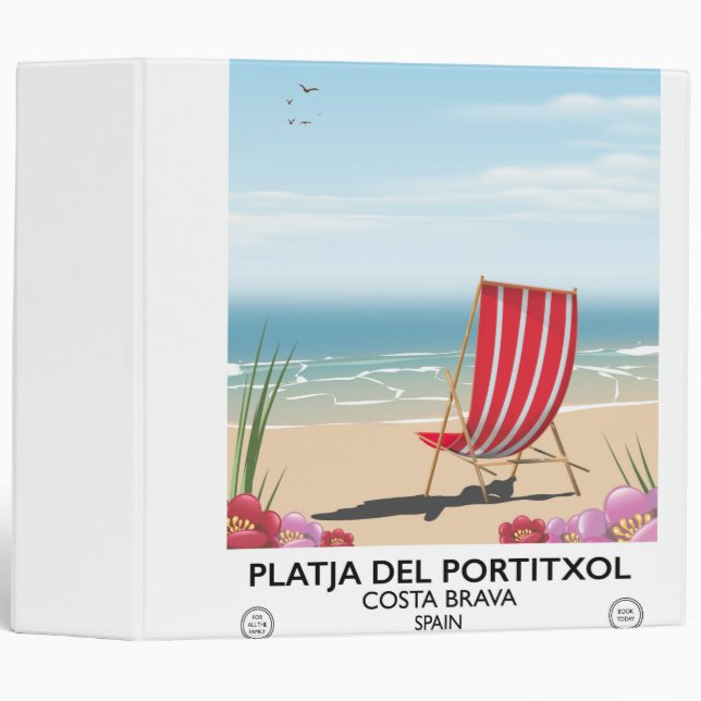 Classeur Platja del Portitxol, Costa Brava, Espagne (Devant/Côté)