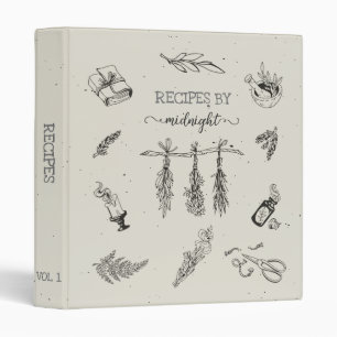 Classeur Plats de cuisine sorcière moderne Herbes Spell Rec