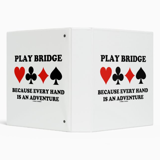 Classeur Play Bridge Parce Que Chaque Main Est Une Aventure (Arrière-plan)
