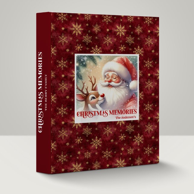 Classeur Playful Santa Rudolph Xmas Memory Book Binder (Playful Santa Rudolph Xmas Memory Book Binder)