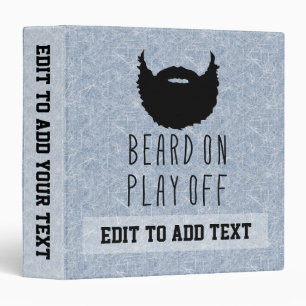 Classeur Playoff Beard Hockey Vinyl Classeur, personnalisab