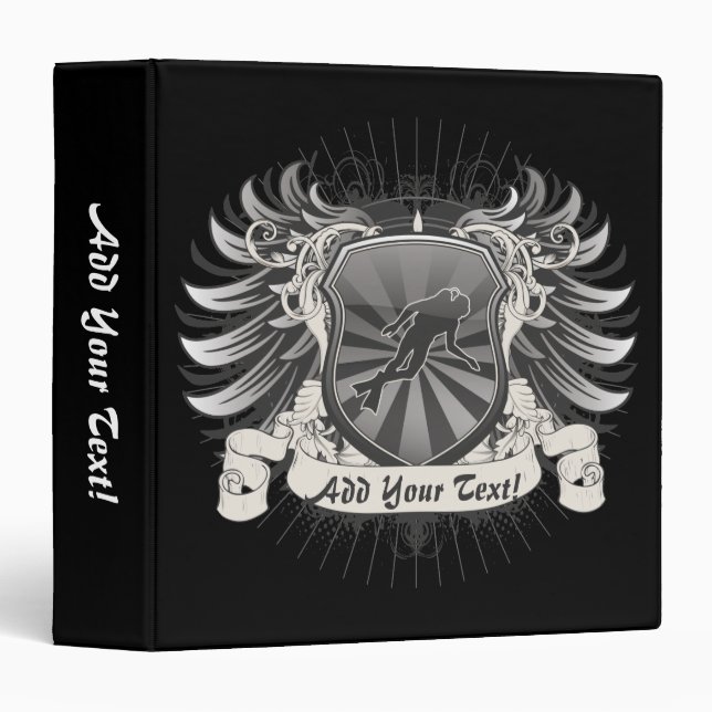 Classeur Plongée à l'air héraldique (Devant/Côté)