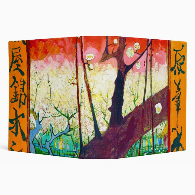 Classeur Plum à fleurs (après Hiroshige), Van Gogh (Arrière-plan)