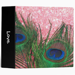 Classeur Plume rose-clair rocheuse de paon