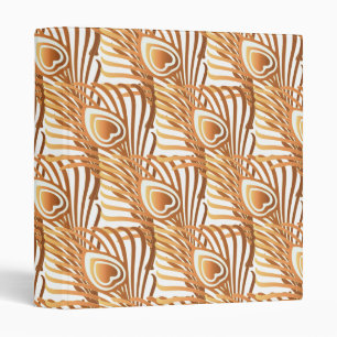 Classeur Plumes de paon de soleil Art nouveau design