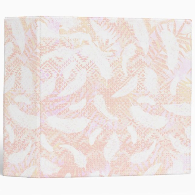 Classeur Plumes et dentelle d'ange de Boho (Devant/Côté)