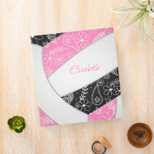 Classeur plumes florales de chou paisley volleyball noir ro