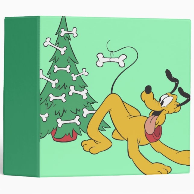 Classeur Pluto à Noël (Devant/Côté)