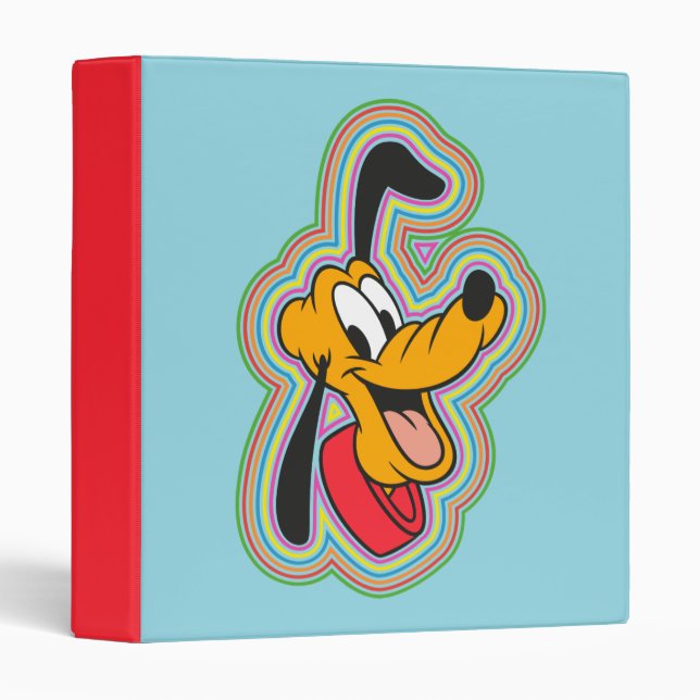 Classeur Pluto Retro Radiant Pop Art (Devant/Côté)