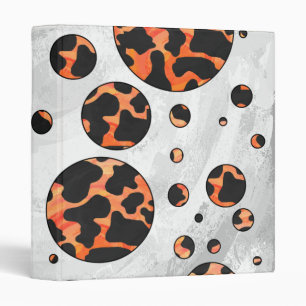 Classeur Poche noire et orange Polka Imprimer