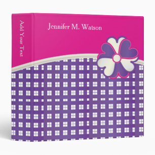 Classeur Poids populaire rose, blanc et violet Texte DO-IT