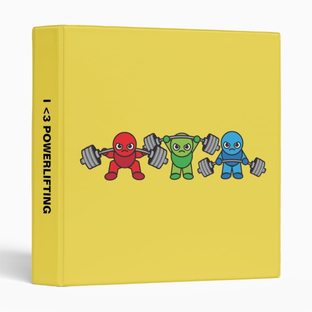 Classeur Poids - Squat, Presse, Levée - Kawaii (Devant/Côté)