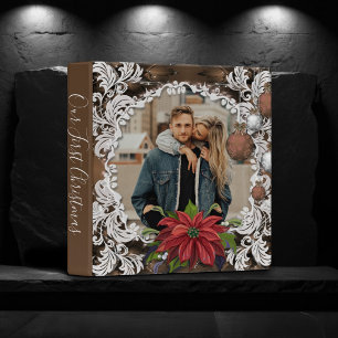 Classeur Poinsettia Scrapbook Notre première fête de Noël