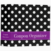 Point de polka pourpre et noir 2" organisateur de