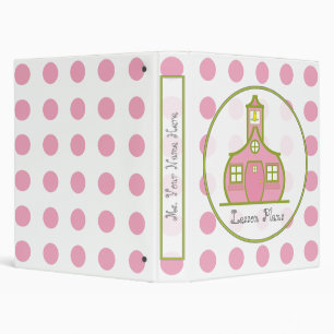 Classeur Point de polka/professeur roses école de rose et