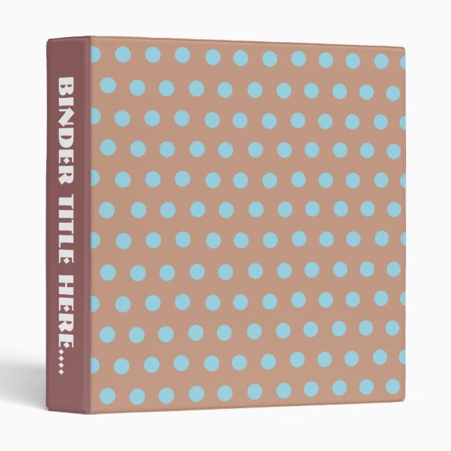 Classeur Point Polka - 1" (Devant/Côté)