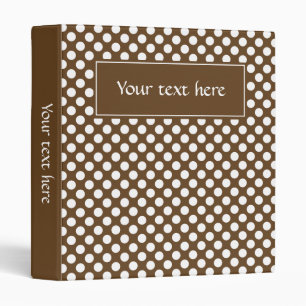 Classeur Point Polka Brown et blanc