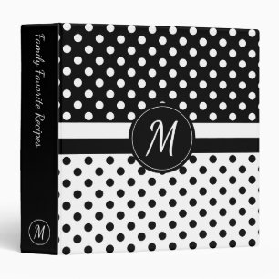 Classeur Point Polka Monogram Blanc noir