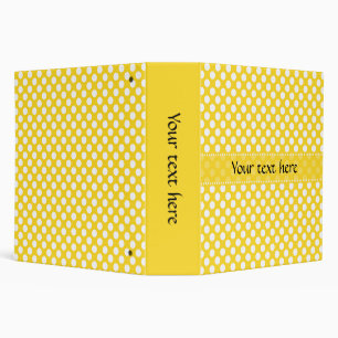 Classeur Pointe Polka blanche et jaune