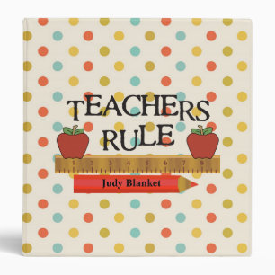Classeur Pointe Polka Colorée Stylish de l'enseignant sur m
