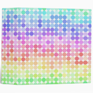 Classeur Points Arc-en-ciel Pastel