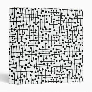 Classeur Points connectés (1 po) Noir sur Blanc