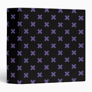 Classeur Points de croix ultra violet sur fond noir