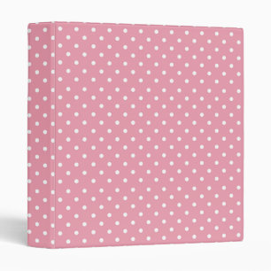 Classeur Points polka sur fond rose