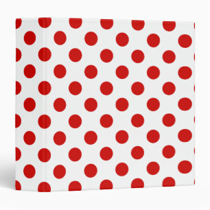Classeur Points rouges et blancs
