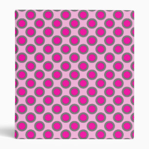 Classeur Points tournés, fuchsia, gris et rose