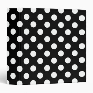Classeur pois blancs en noir