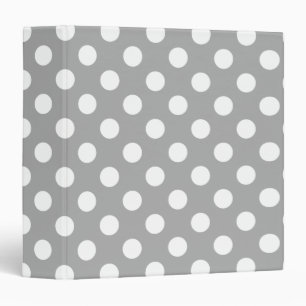 Classeur Pois blancs sur gris