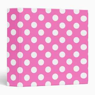 Classeur Pois blancs sur rose