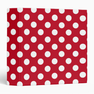Classeur Pois blancs sur rouge