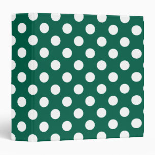 Classeur Pois blancs sur vert sauge