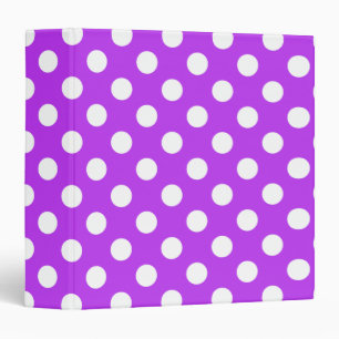 Classeur Pois blancs sur violet clair