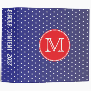 Classeur Pois bleu et blanc de bruit de baie