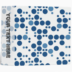 Classeur Pois bleu rétro conception graphique transparente