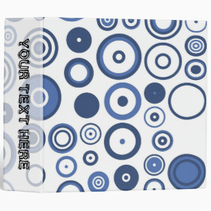 Classeur Pois bleu rétro conception graphique transparente